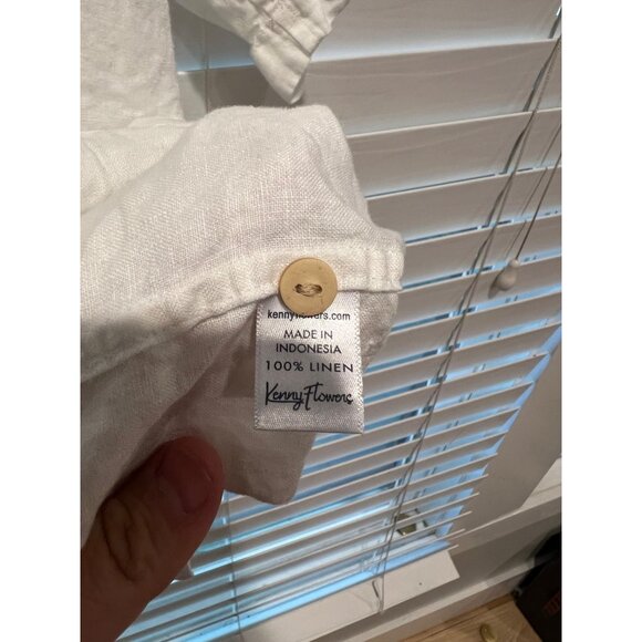 Kenny Flowers 100% Linen Short Sleeve Button Up Shirt - Size XL - Picture 3 of 4